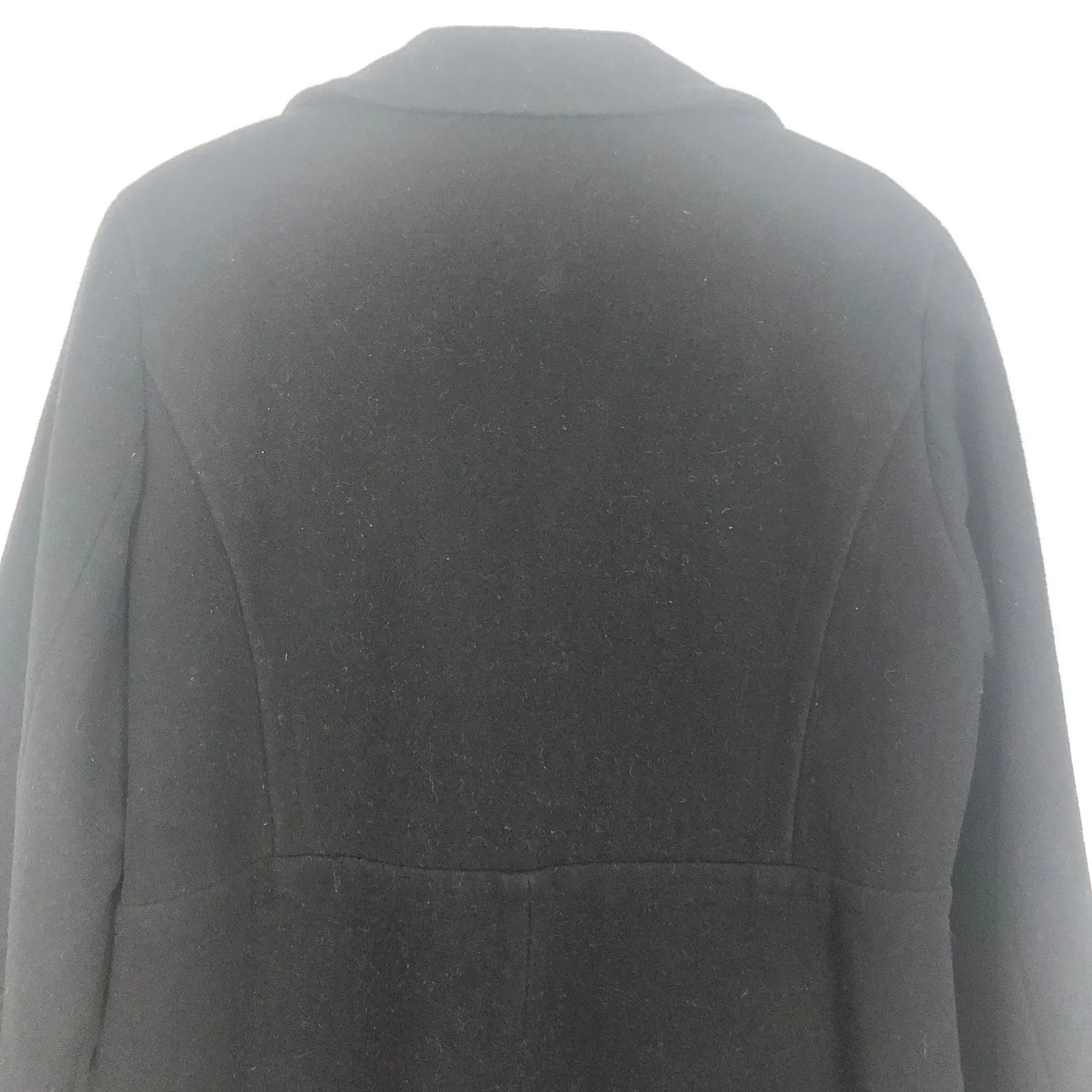 Braetan Womens Long Old Money Wool Pea Coat Large Formal Professional Outdoors Black - Image 9