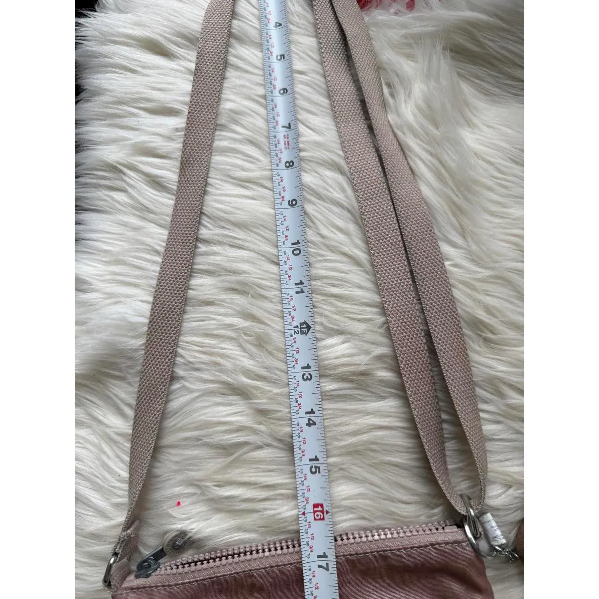 Kipling  Crossbody Shoulder Bag in Metallic Rose Pink - Image 6