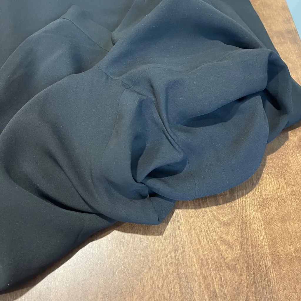 Vintage WORTH Pure Silk Dress Pants Women's Size 8 Black Fully Lined High Waist - Image 11