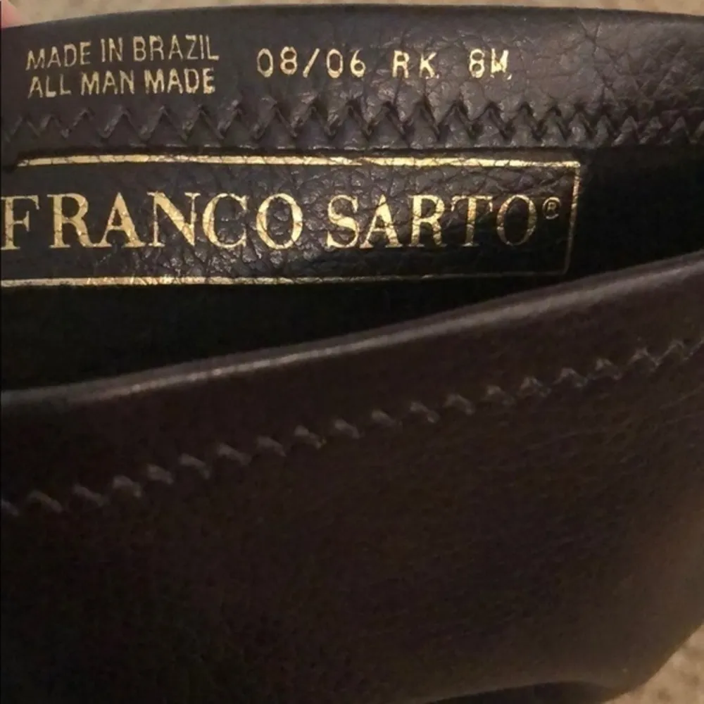 Franco Sarto brown knee high boots gold buckle - Image 11