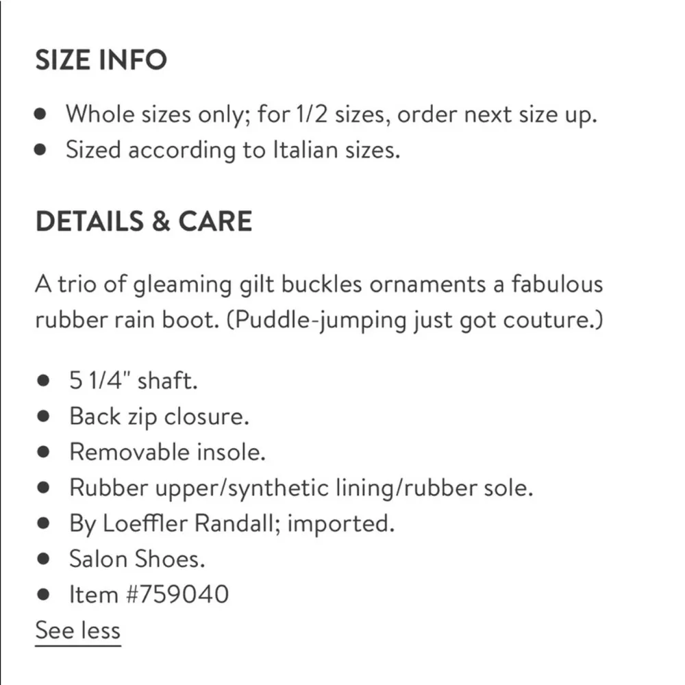 Fenton Rain Boot Black Rubber Bootie Short Buckles size 7 - Image 11