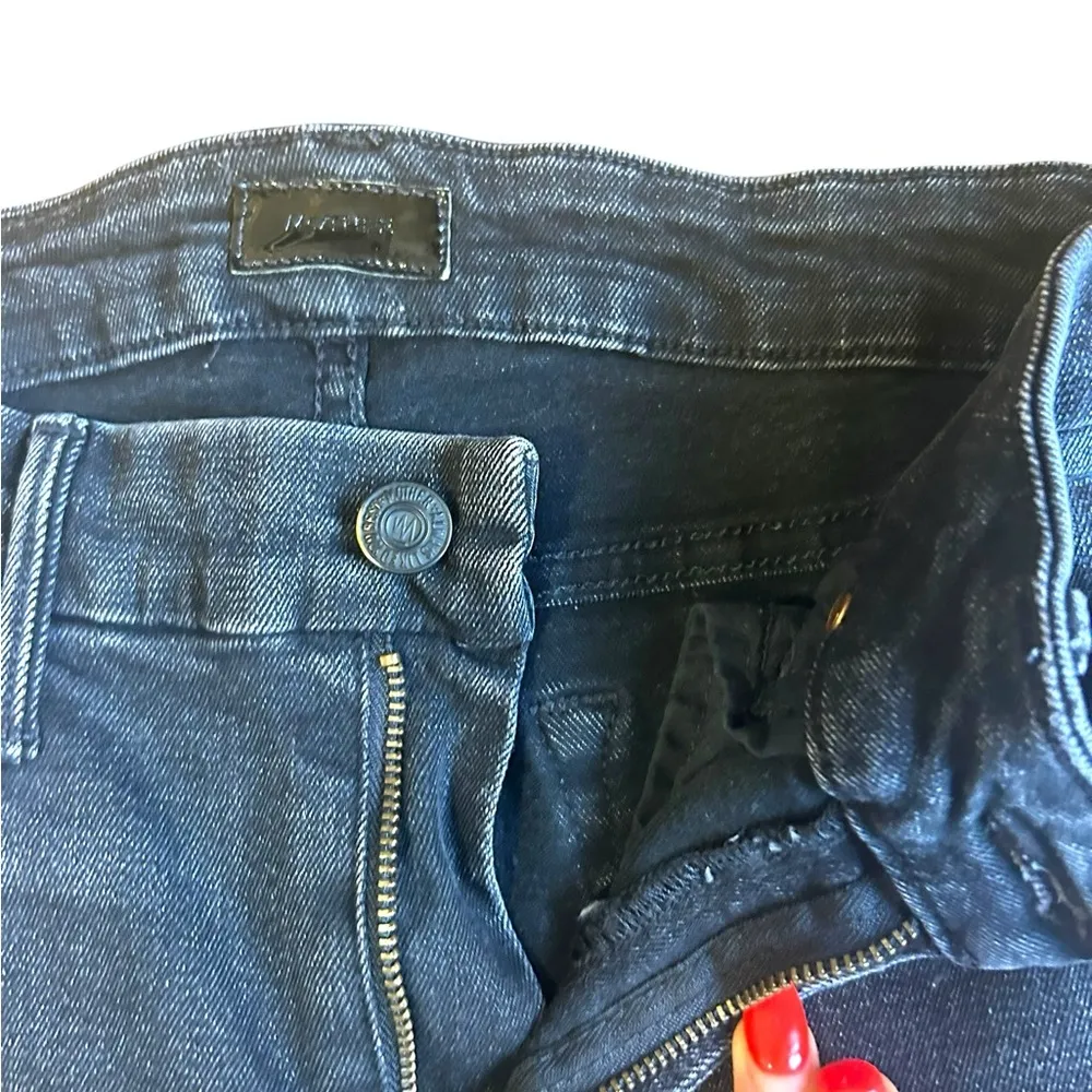 Mother The Looker Ankle Fray Size 27 Night Hawk Black Designer Denim - Image 6