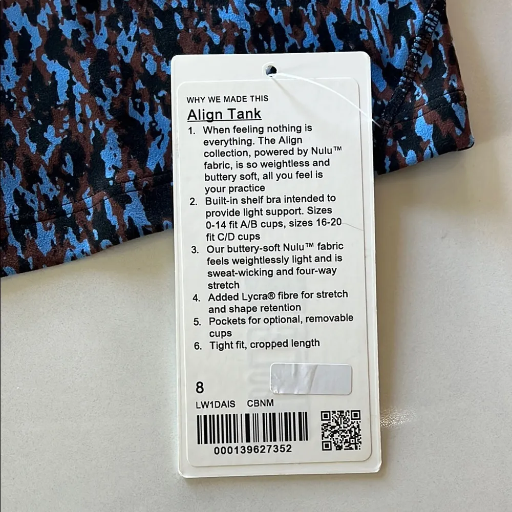 Lululemon Athletica Blue and Black Fitted Crop Tank Top - Image 3