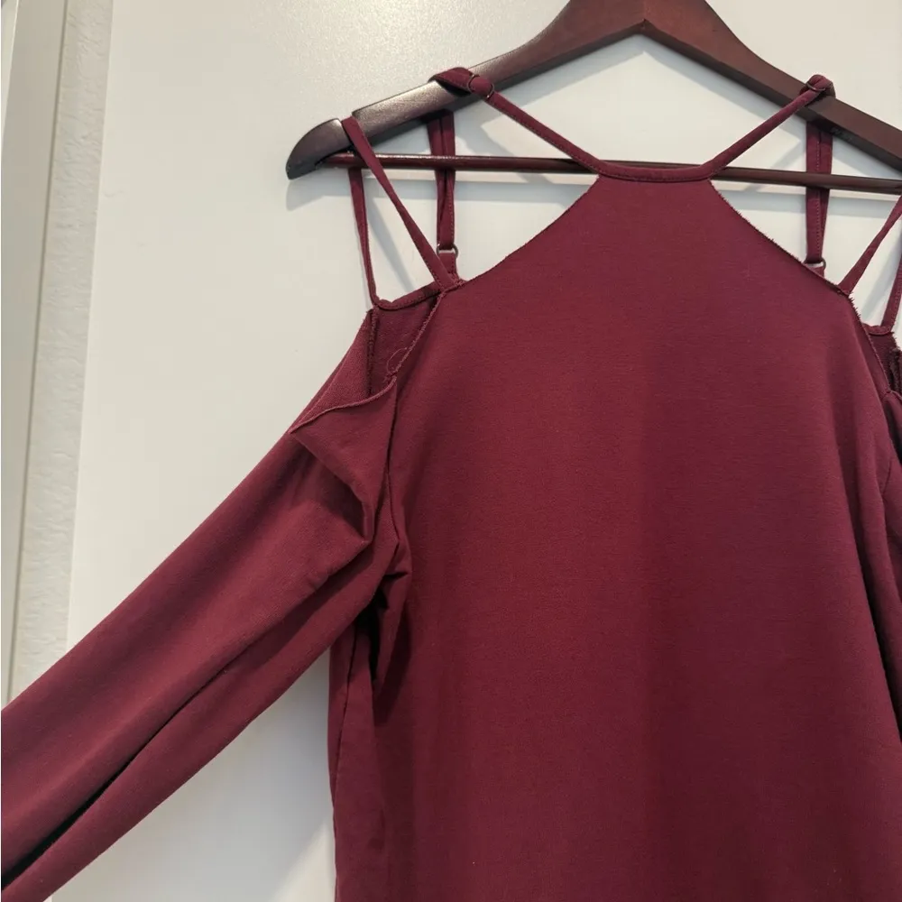 True Religion 🪩  Maroon Strappy Blouse - Image 2