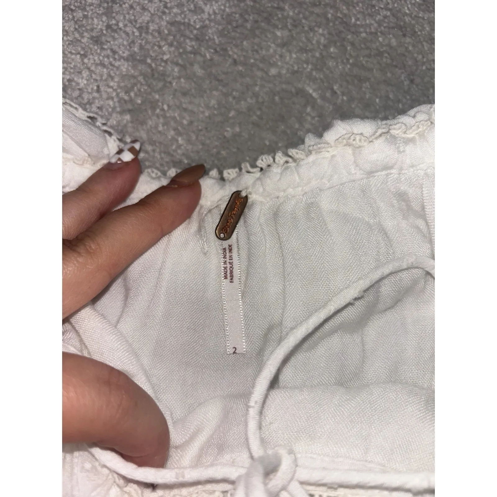 Free People 2 Cruel Intentions Dress White Crochet Lace‎ Flower Spring Summer - Image 5