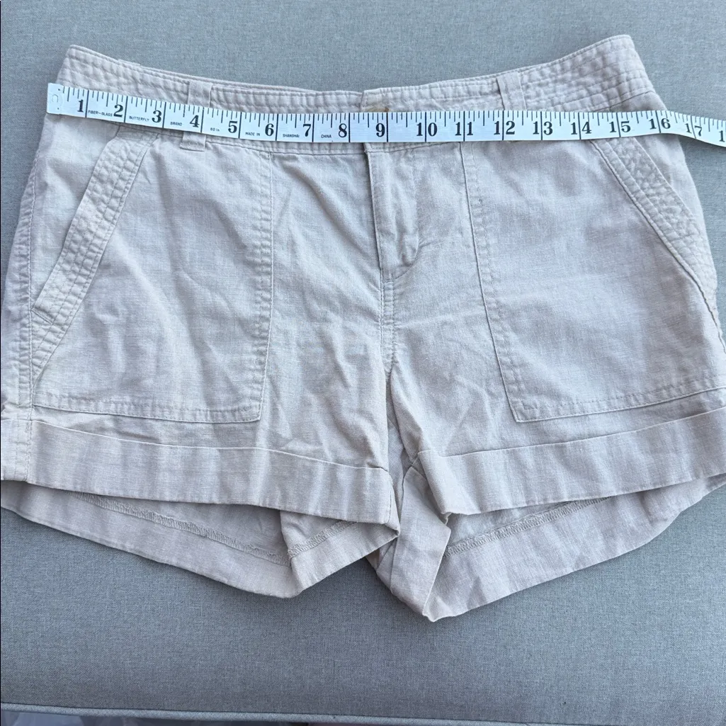 Banana Republic Beige Shorts Linen Blend size 4 - Image 6