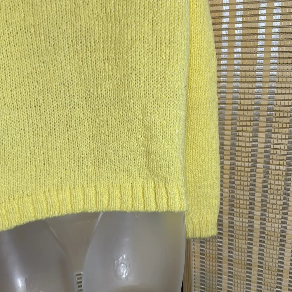 Robert Scott Ltd Vintage Bright Daffodil Yellow Loose Knit Cardigan Sweater 38 Size undefined - Image 14