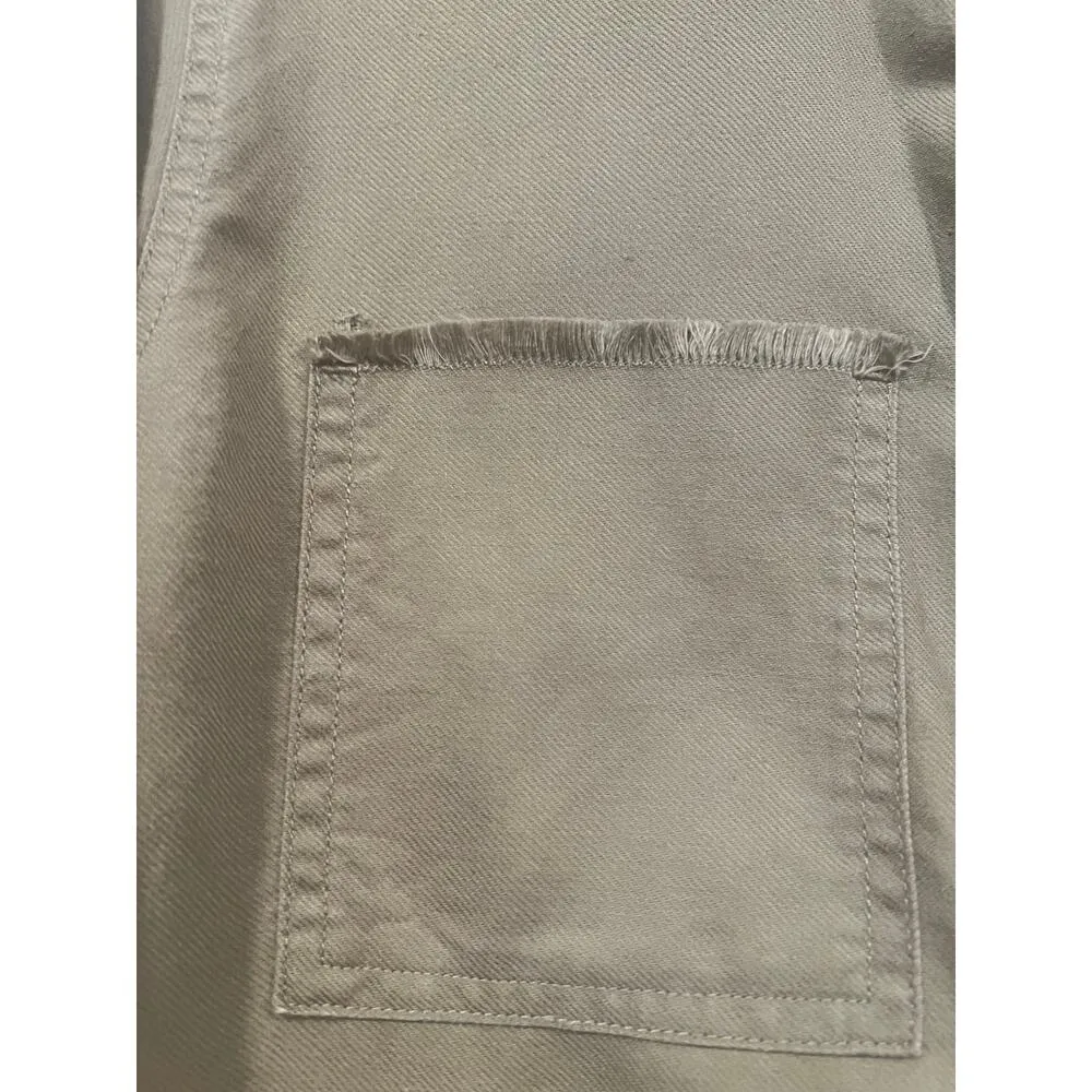 Aeri Minimalist Olive Green Utility Romper Cotton Small - Image 6