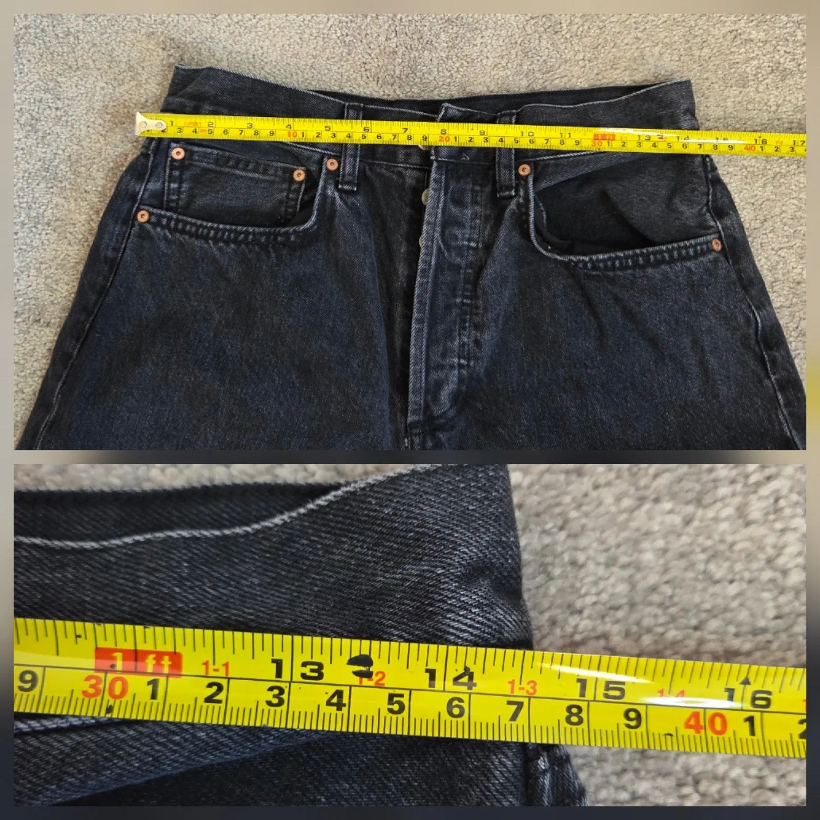 Denim Forum The Joni High Rise Loose 29L Women’s Denim Jeans Size 28 Grunge 90s Black - Image 7
