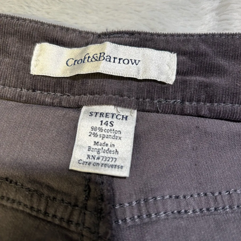 Croft & Barrow Dark Gray Corduroy Pants - Image 7