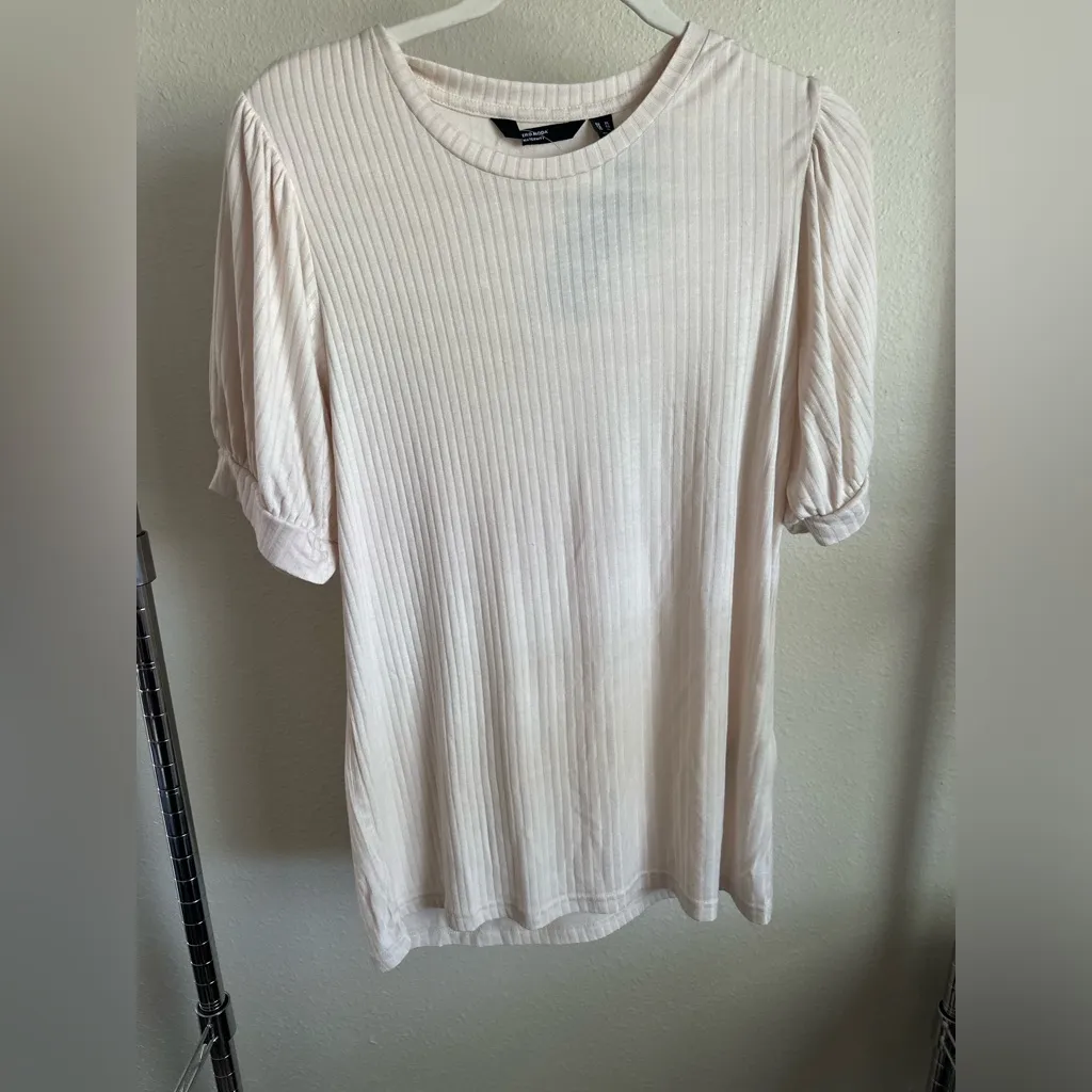 VERO MODA MATERNITY  Cream Ribbed Women's Top - Image 5