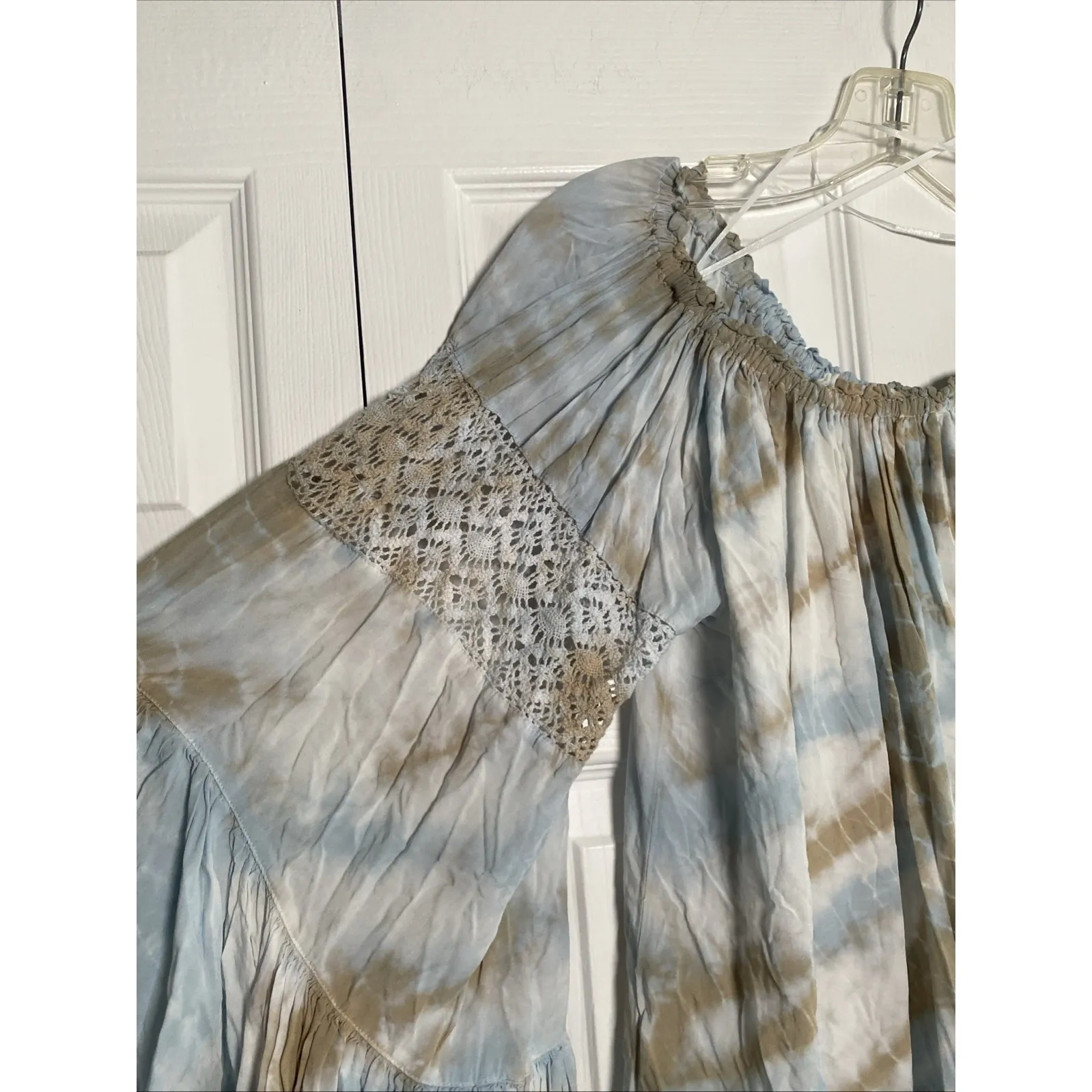 Surf Gypsy Womens Small Boho Top Lace Oversized - Image 3