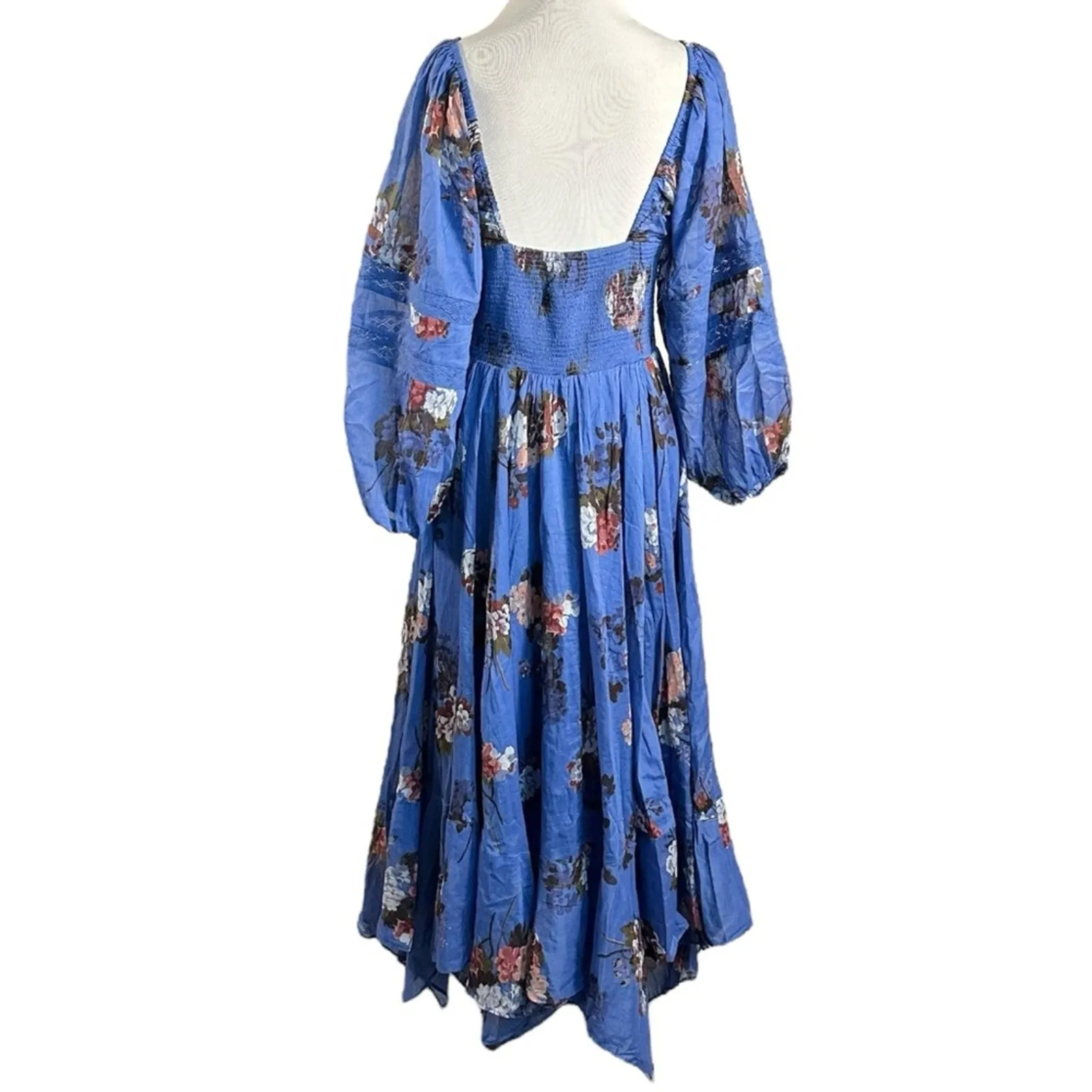 Free People Bohemian Witchy Fairy Morning Glory Maxi Dress Bluebell Large NWT - Image 10