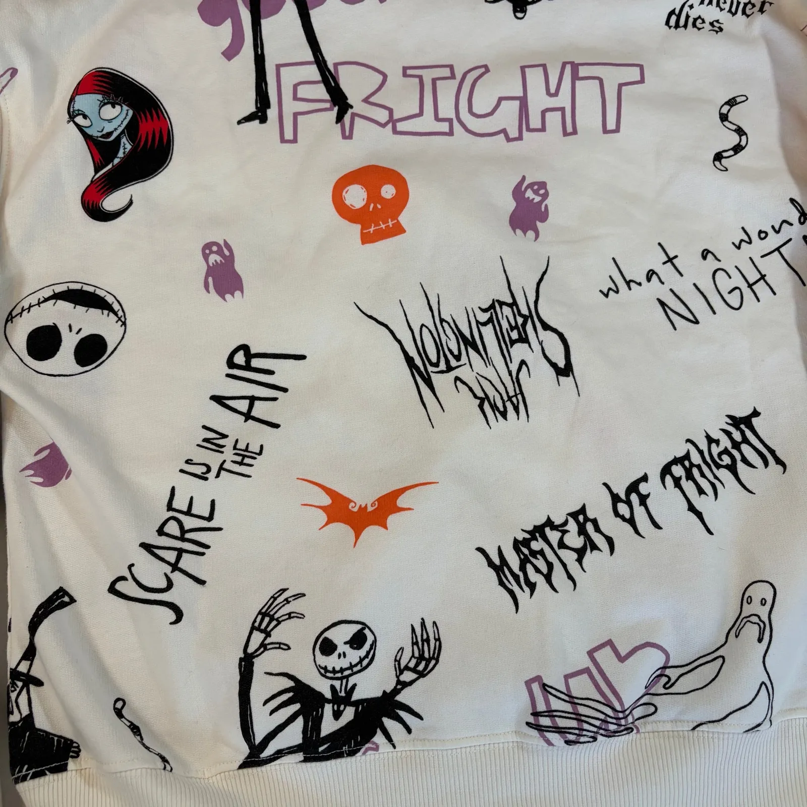 Disney Nightmare before Christmas Womens sweatshirt. Size XS. Fright night - Image 2