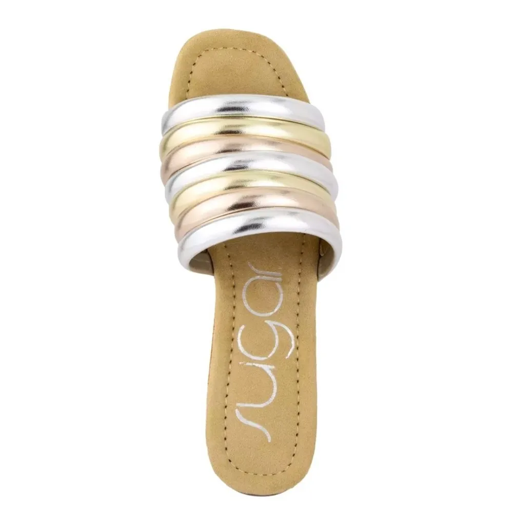 New Sugar multicolor Mules Tan Size 9 - Image 3