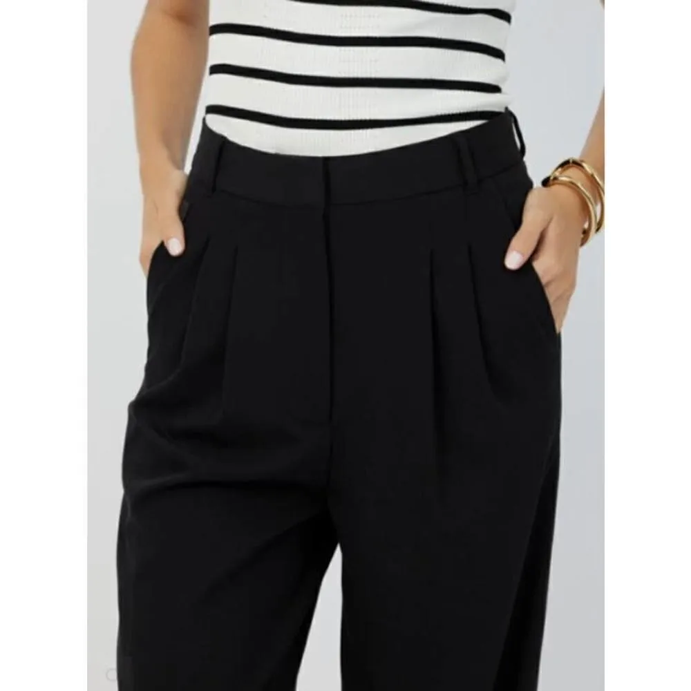 NWT Grey/Ven Revived Tailoring The Maccaden Pleated Trouser Pants Sz. 2 Black - Image 4