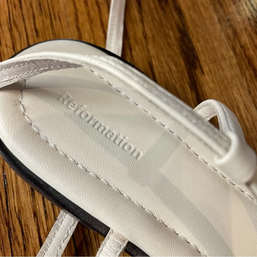 Reformation Ivory Strappy Sandals 9 - Image 3