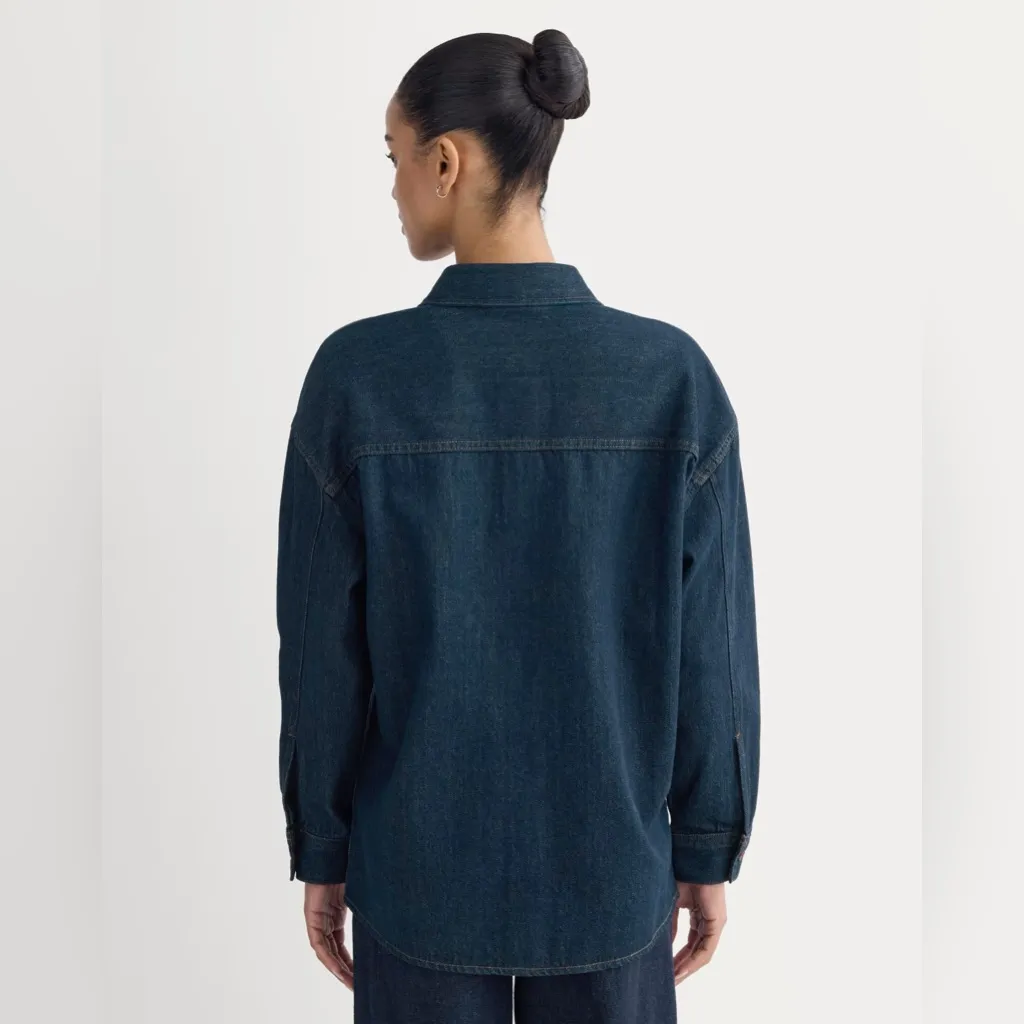 Everlane The Oversized Denim Shirt in Tungsten Rinse, Size 2 - Image 4