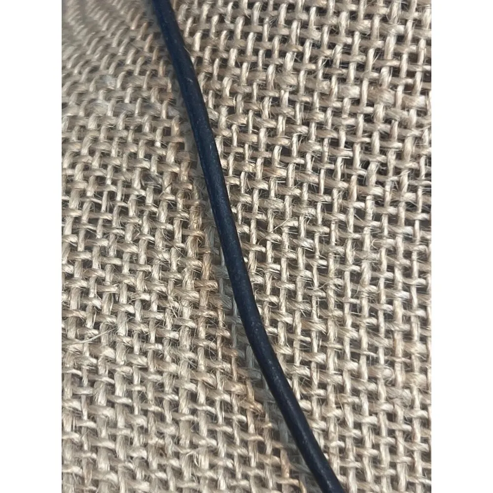 Lia Sophia Realm Brown Enamel Glass Bead Oval Pendant Necklace Cord Adj 15" + 3" - Image 3