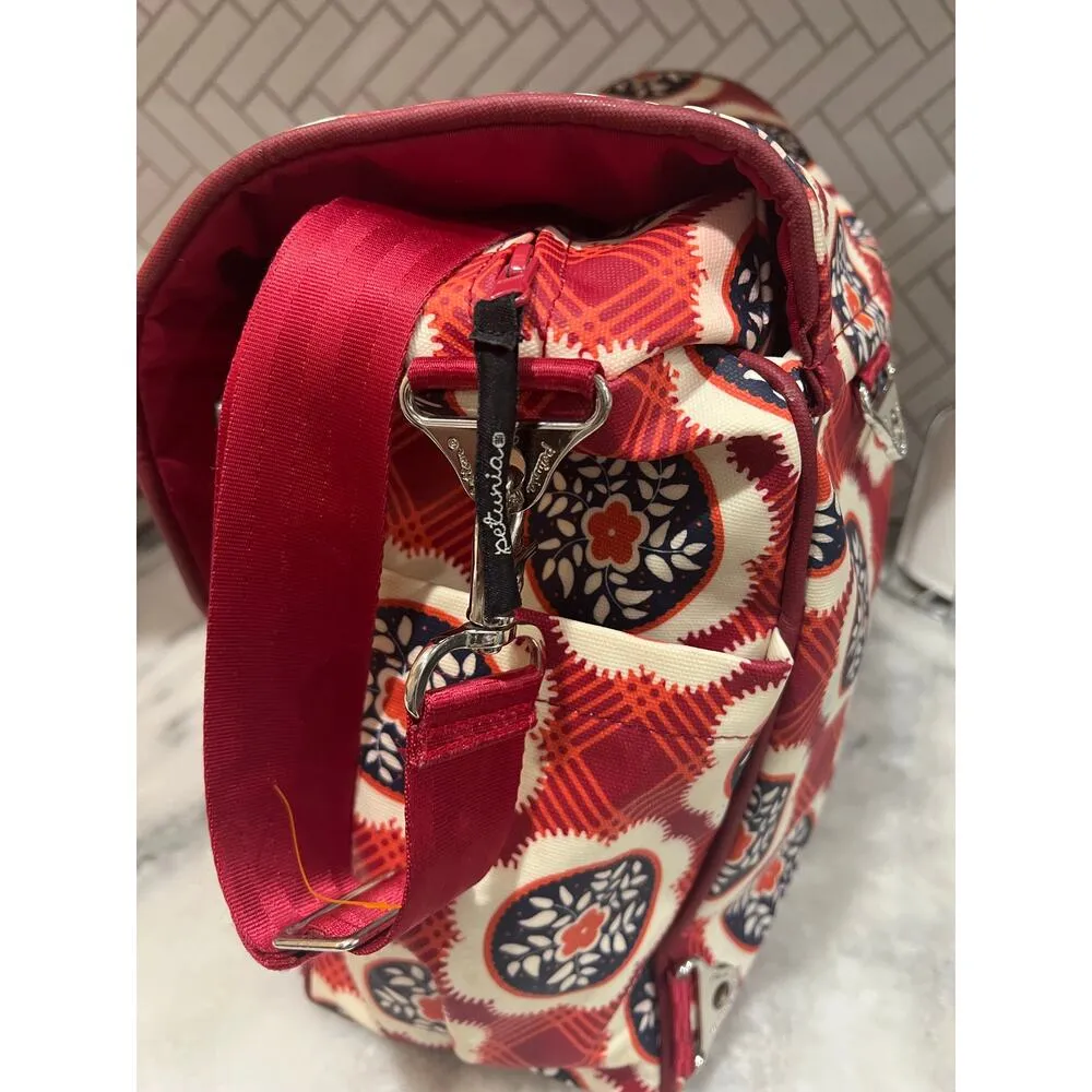 Petunia Pickle Bottom Diaper Bag Red Floral Boxy Backpack Convertible Tot - Image 12