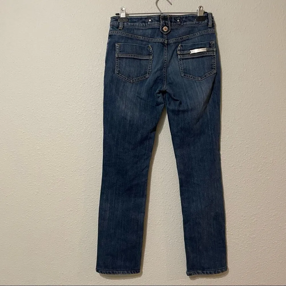 Karen Millen Blue Straight Leg Mid Rise Jeans Womens 6 Medium Wash - Image 11