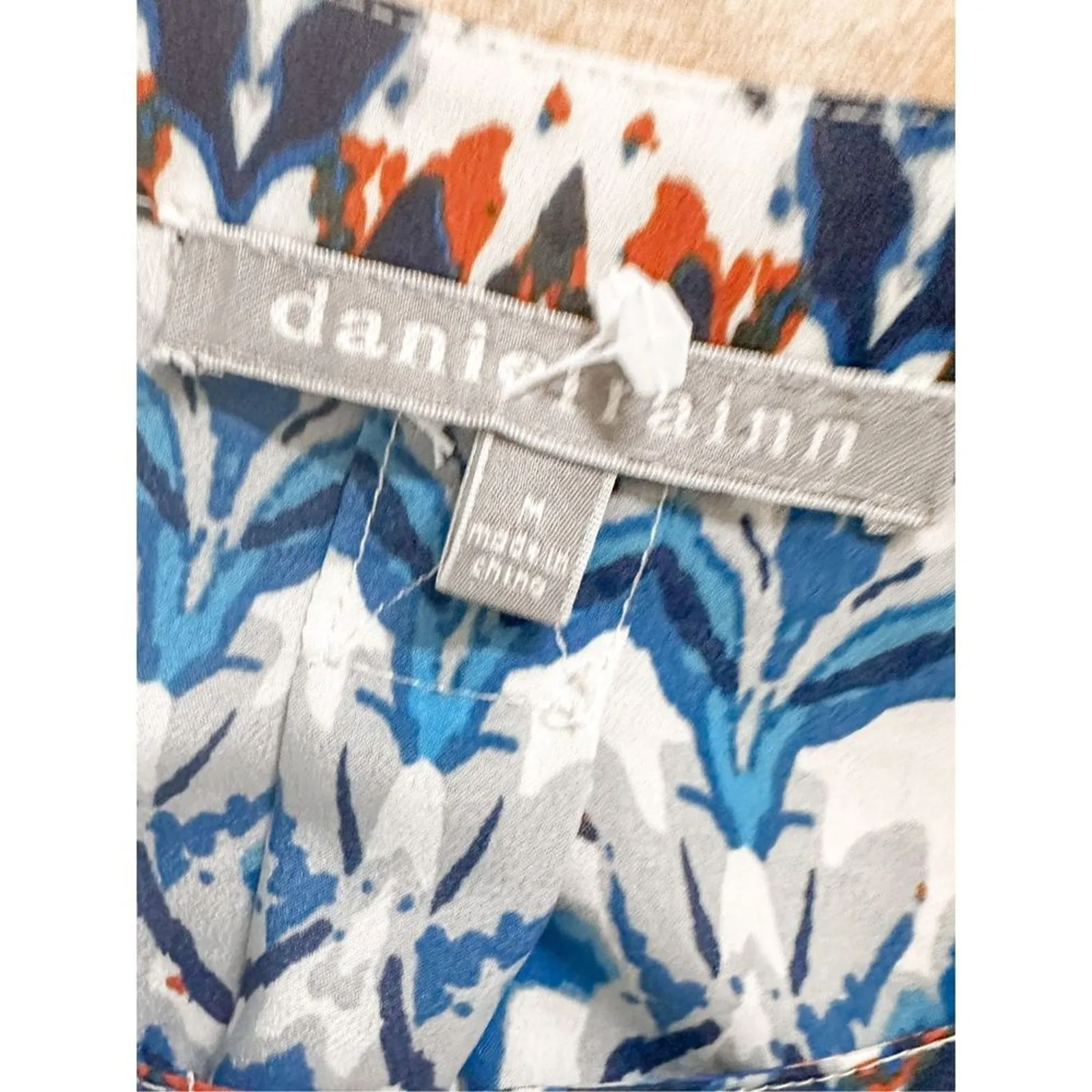 Stitch Fix Daniel Rainn Scoop Neck Long Sleeve Top Blouse Blue Size Medium - Image 11