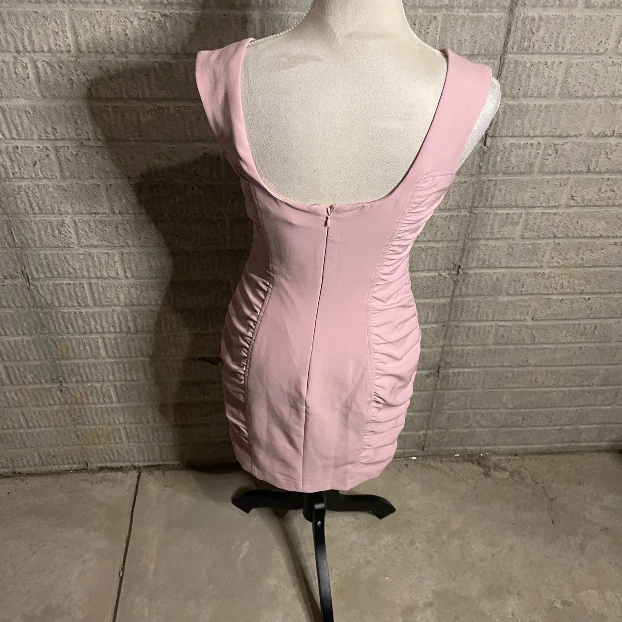 Guess Womens Pink Ruched‎ Sleeveless Bodycon Mini Dress Size 4 - Image 3