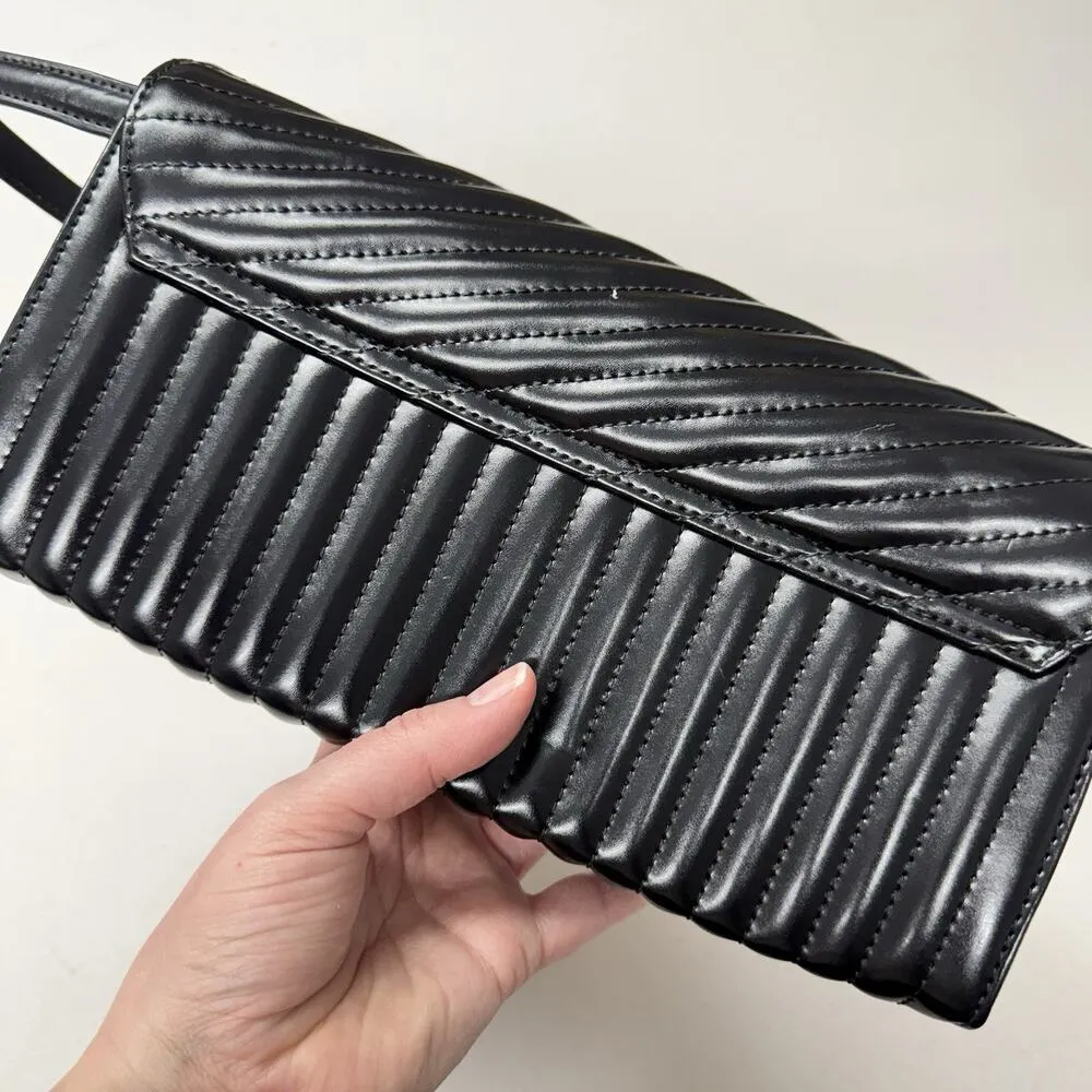 Cavalli Class Quilted Black Leather Shoulder Bag Purse Luxury Designer Handbag - Image 7