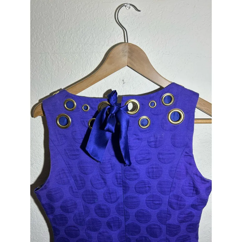 Taylor Purple Dress With Gold Hardwear‎ Detail Size 6 - Image 5