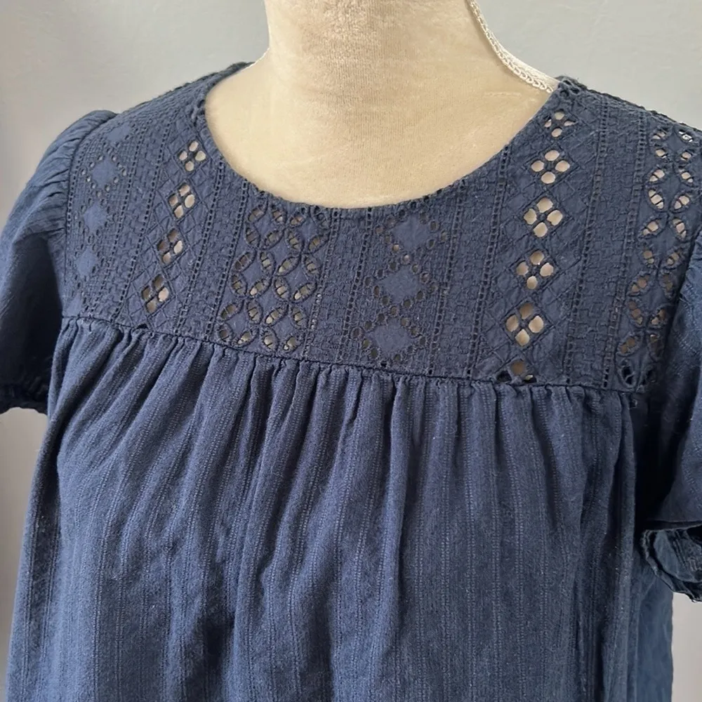 Ella moss • brianne yolk eyelet peasant top - Image 5