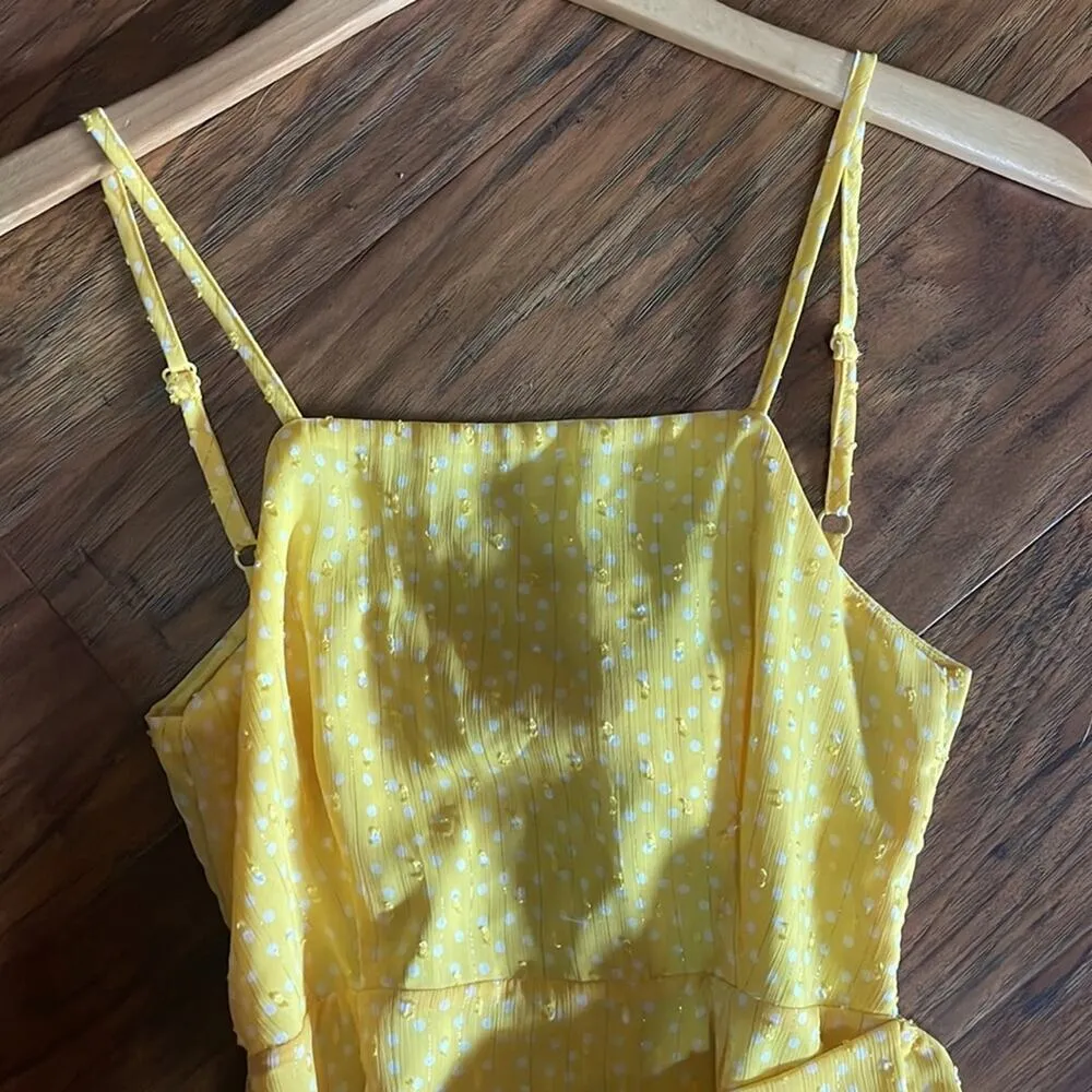 SUPERDOWN Morgan Mini Wrap Dress Size XS Yellow SPRING SUMMER - Image 4