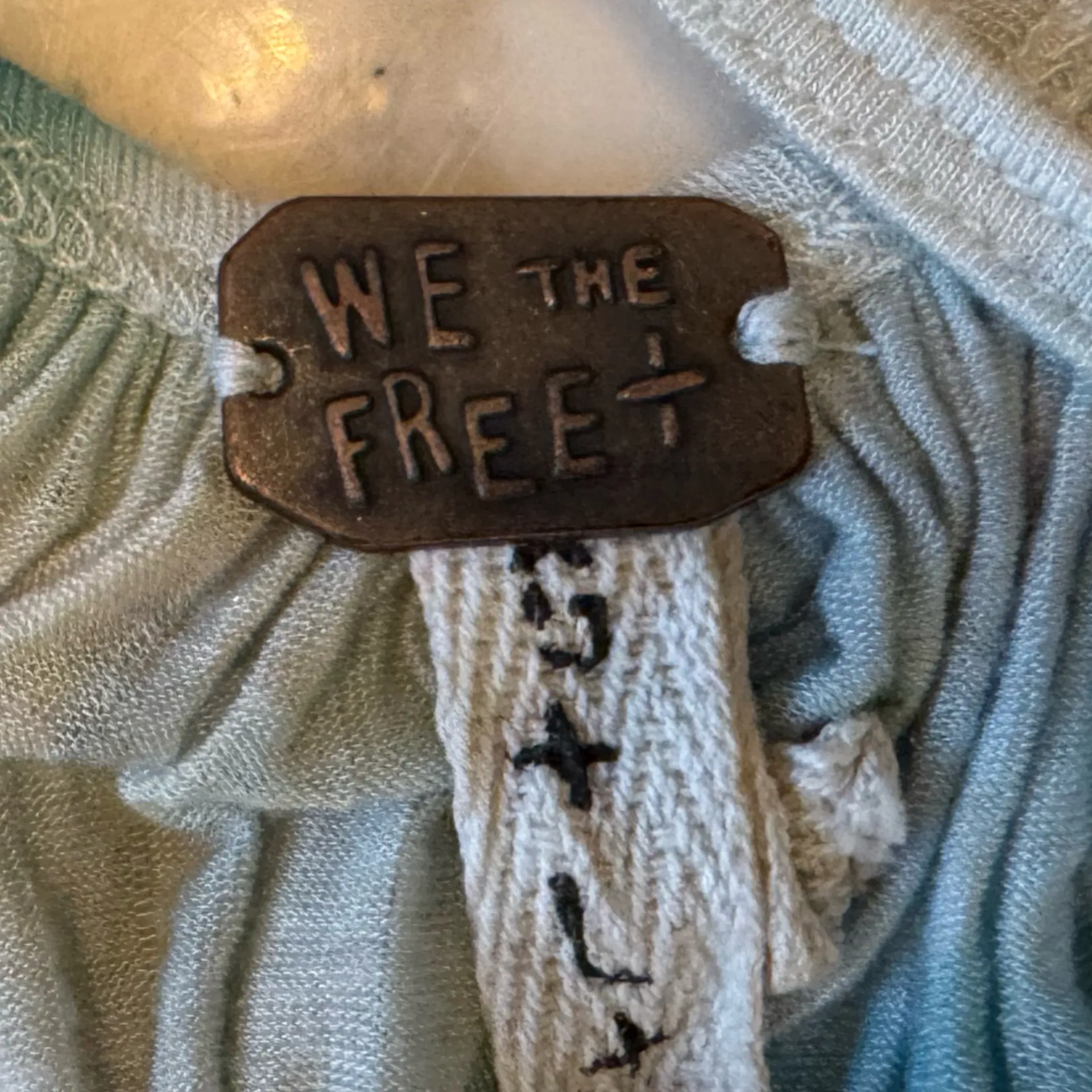 EUC Free People We The Free Light Blue Tie Dye Aquamarine Fly Away Tunic Tank - Image 8