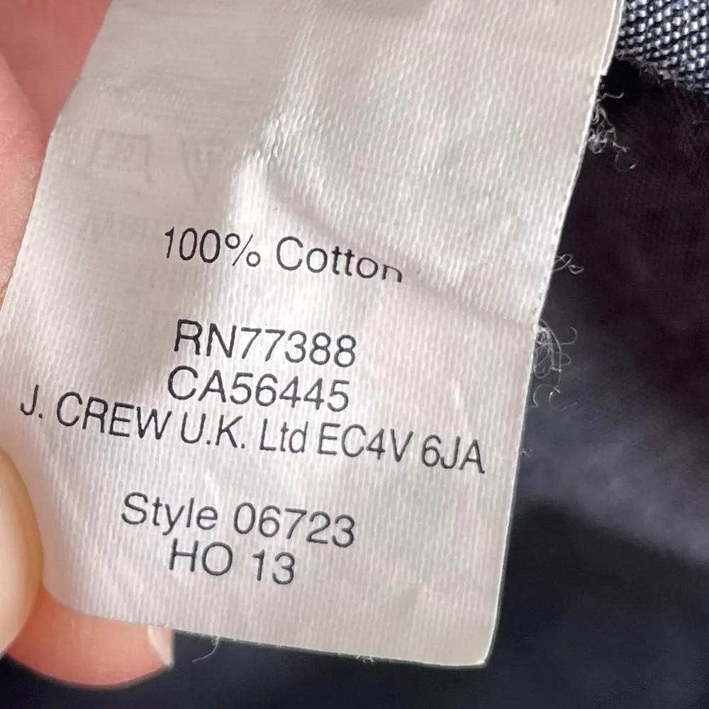 J. Crew Keeper Chambray Button Down Shirt in Star Dot Women's Size 4 Preppy - Image 6