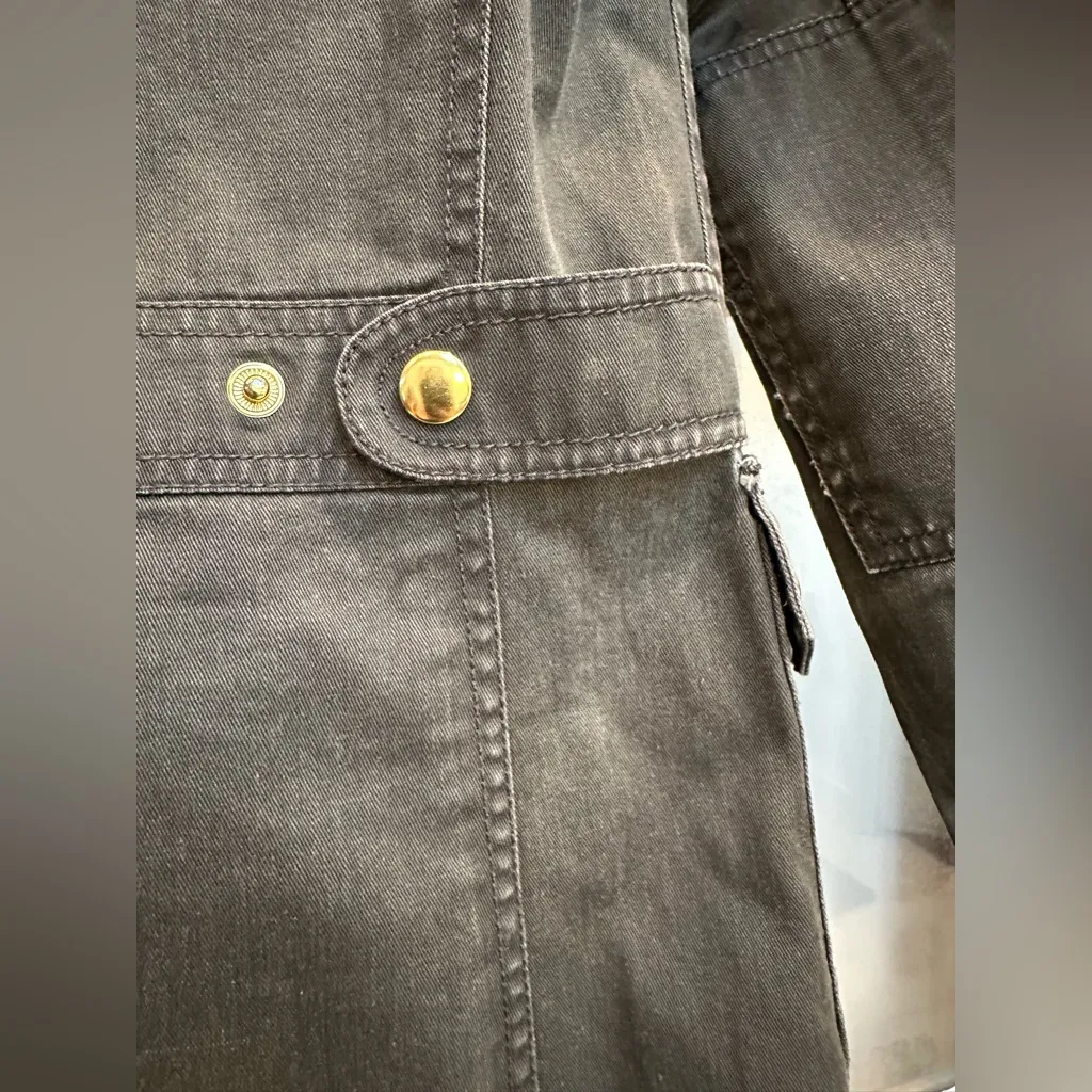 J. CREW Relaxed Fit Boyfriend Field Military Jacket Olive Green Size XXS Petite - Image 5