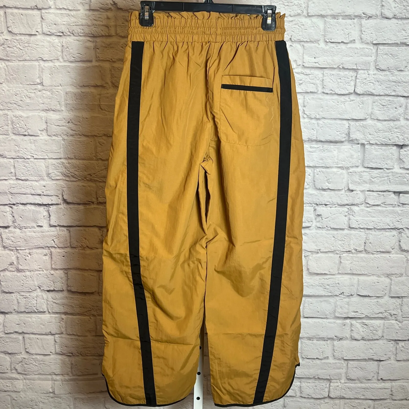 Fisoew Baggy Wide Leg Pants Casual Drawstring Elastic Waisted Y2K Track Pants - Image 4