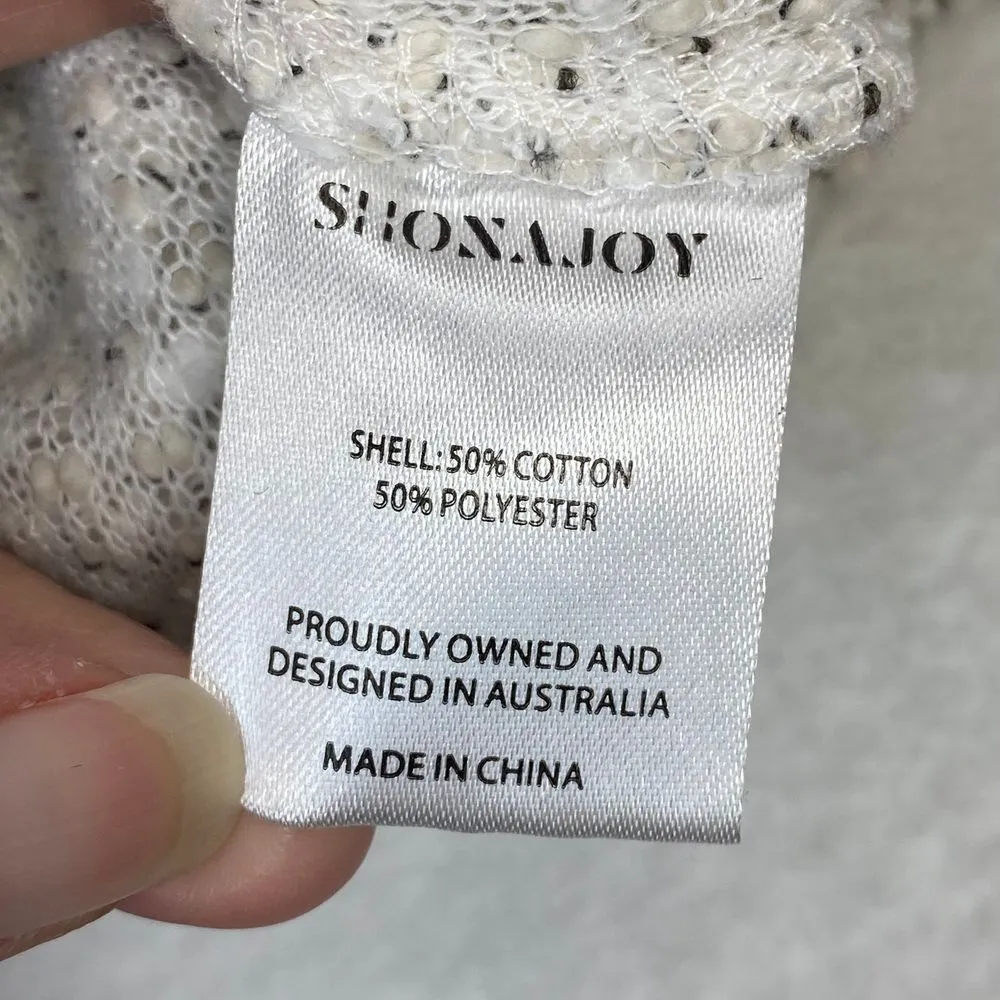 Shonajoy‎ Cream Knit Balloon Sleeve Turtleneck Crop Sweater Size 2/34 - Image 5