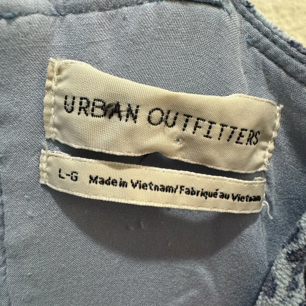 Urban Outfitters After‎ All Corduroy Blue Bustier Mini Dress Size L Boho - Image 10