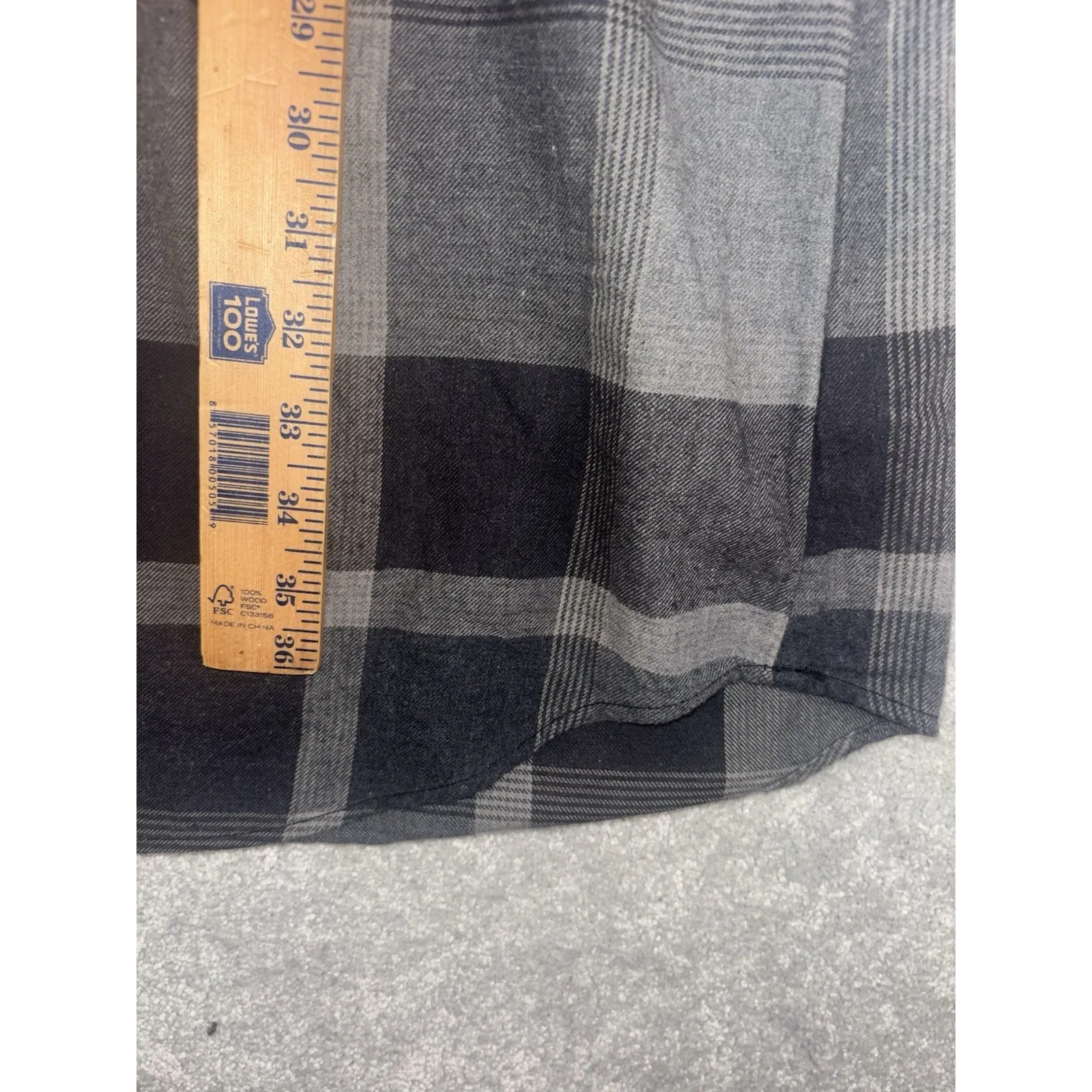 prAna Loop To Pines Flannel Plaid Gray Organic Cotton Shirt Dress Medium Pockets - Image 9