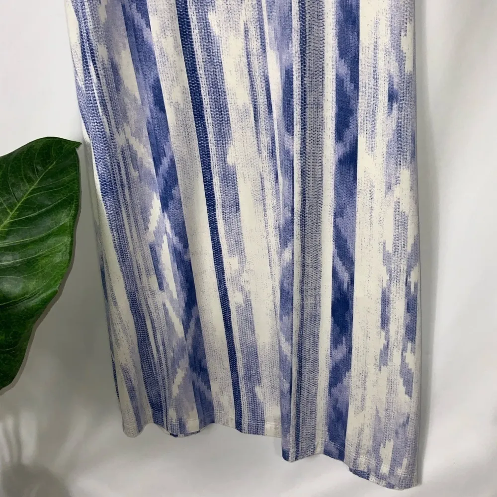 NWT  Blue & White Off Shoulder Stretchy Maxi Casual Vacation Dress S - Image 8