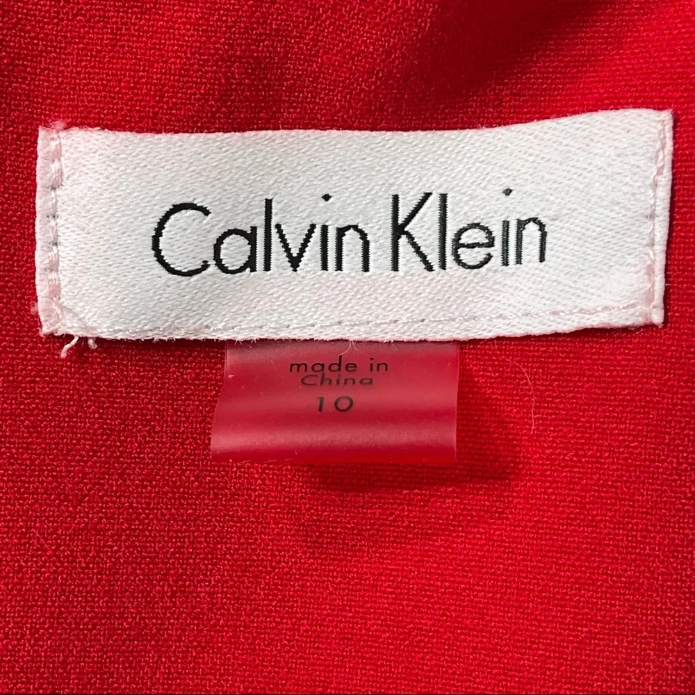 Calvin Klein Sleeveless Red Dress Size 10 - Image 10
