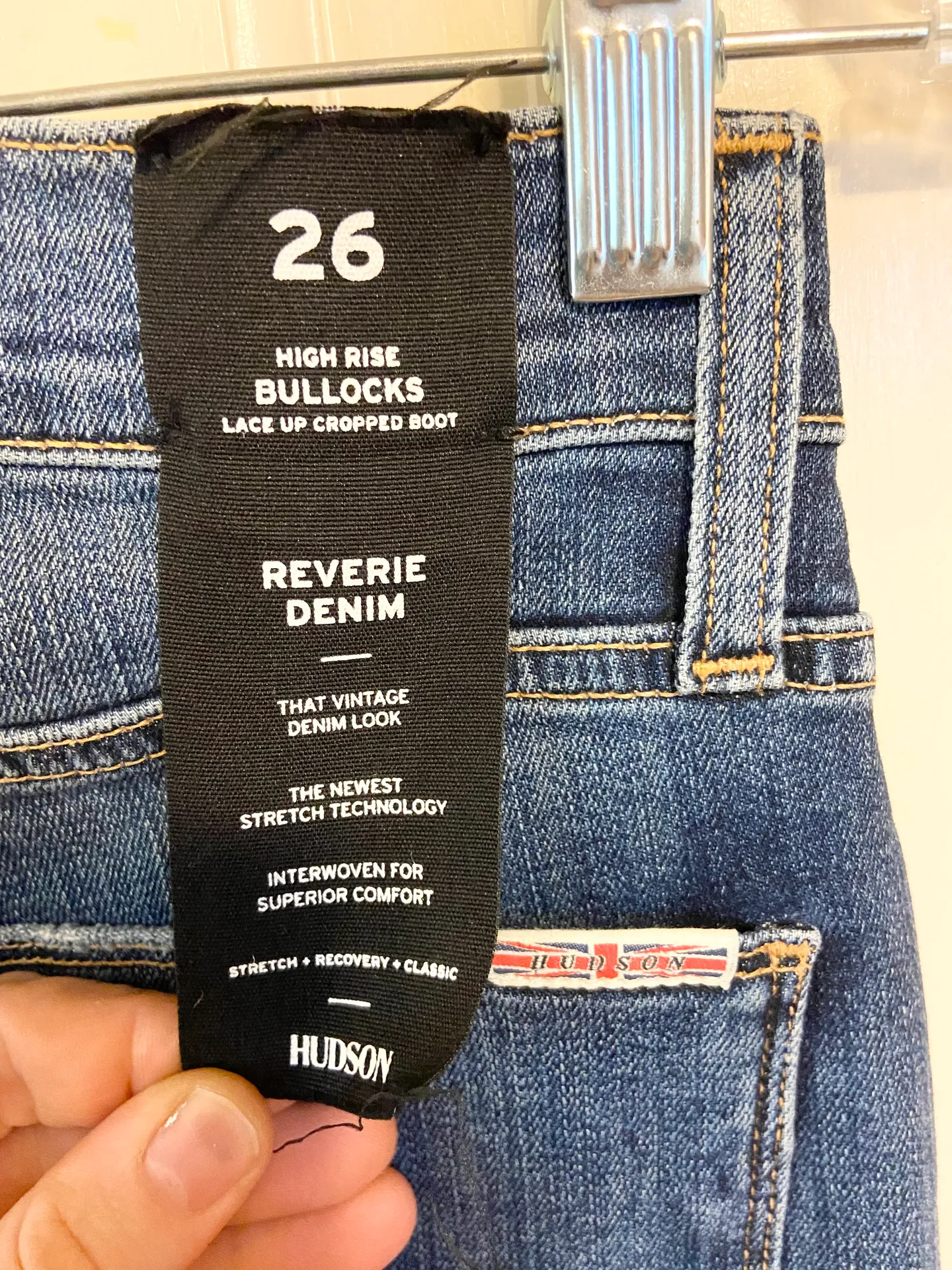 NWT Hudson Bullocks High Waist Lace-Up Crop Flare Jeans - Image 9