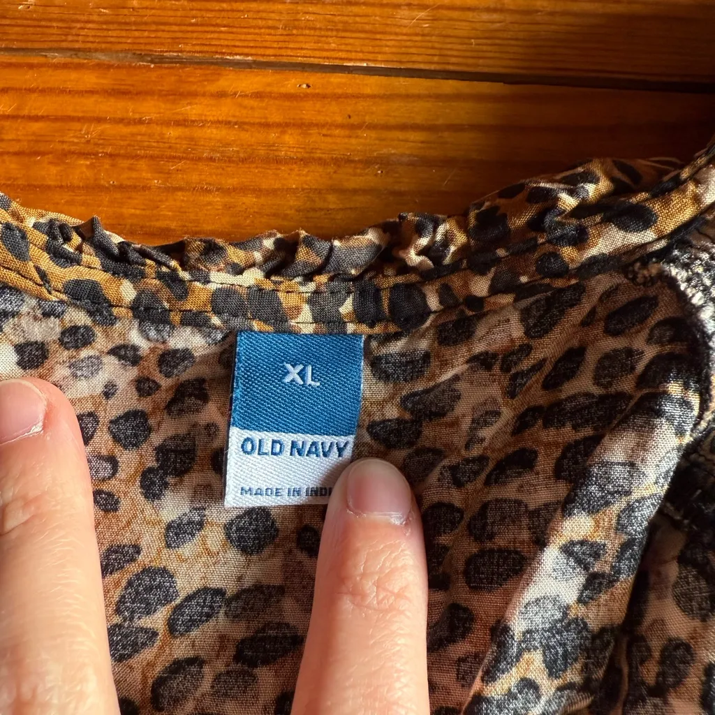 Old Navy Waist-Defined Ruffle-Trim Mini Dress size xl - Image 4