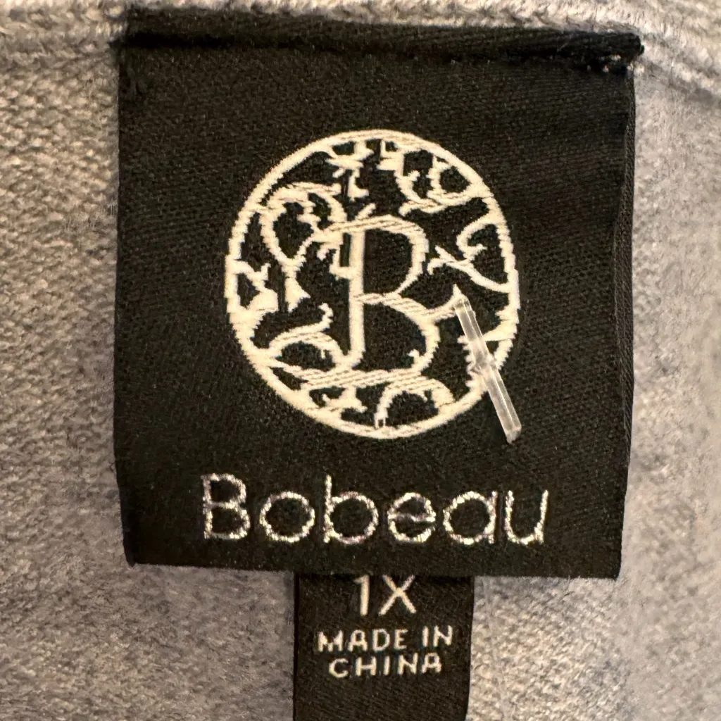 BOBEAU Stitch Fix Button Front Cardi Pocketed Preppy Sweater Womens Sz 1X Gray - Image 7