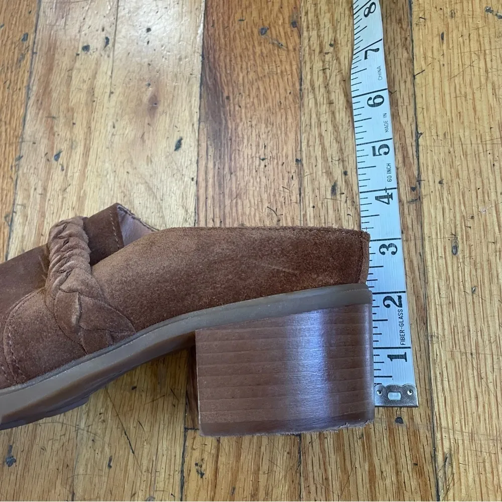 OTBT Brown Leather Block Heel Mules Size 9 - Image 4