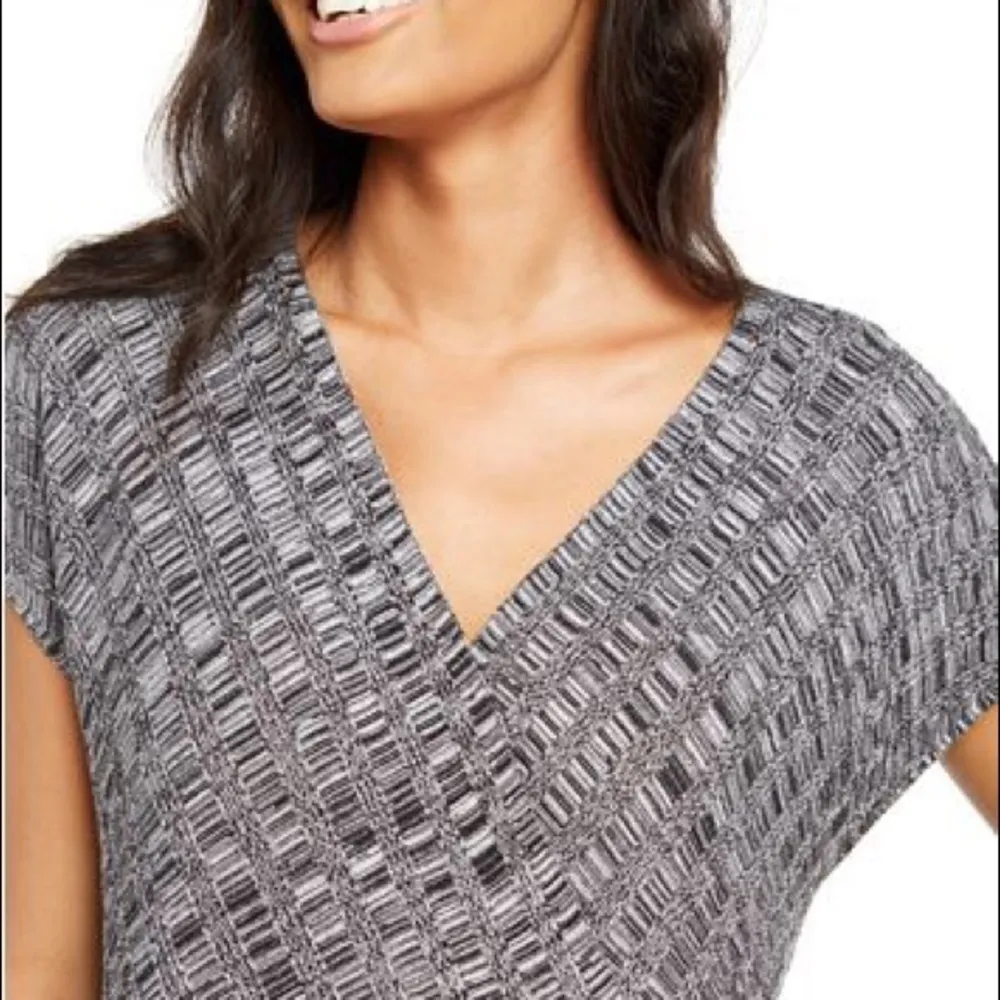 Alfani Petite‎ New Textured Surplice Sweater - Image 3