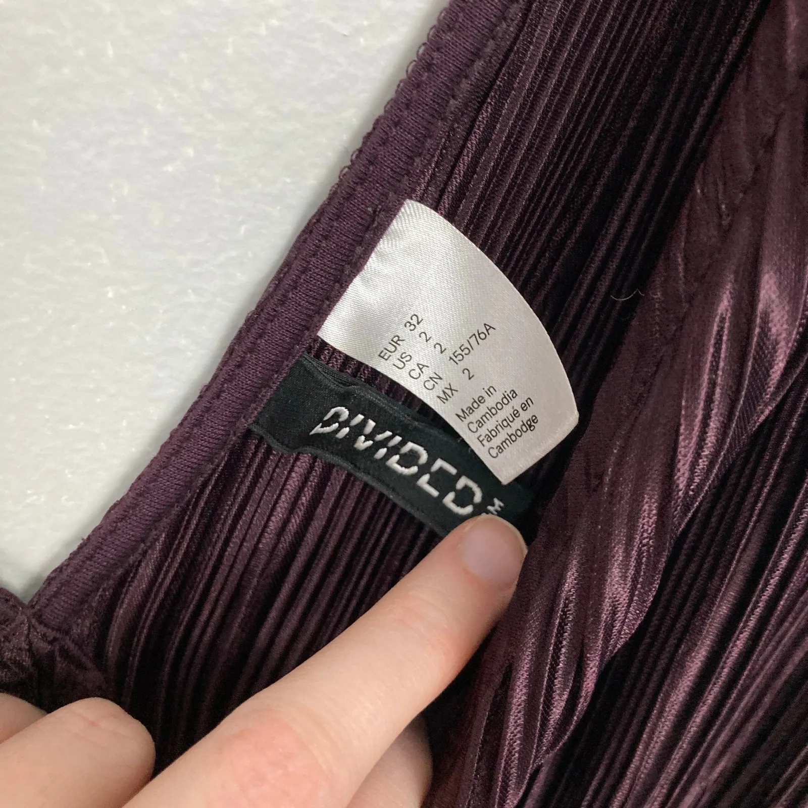 Divided Womens Dark Purple Pleated Mini Dress Size 2 Whimsigoth Party Date Goth - Image 5