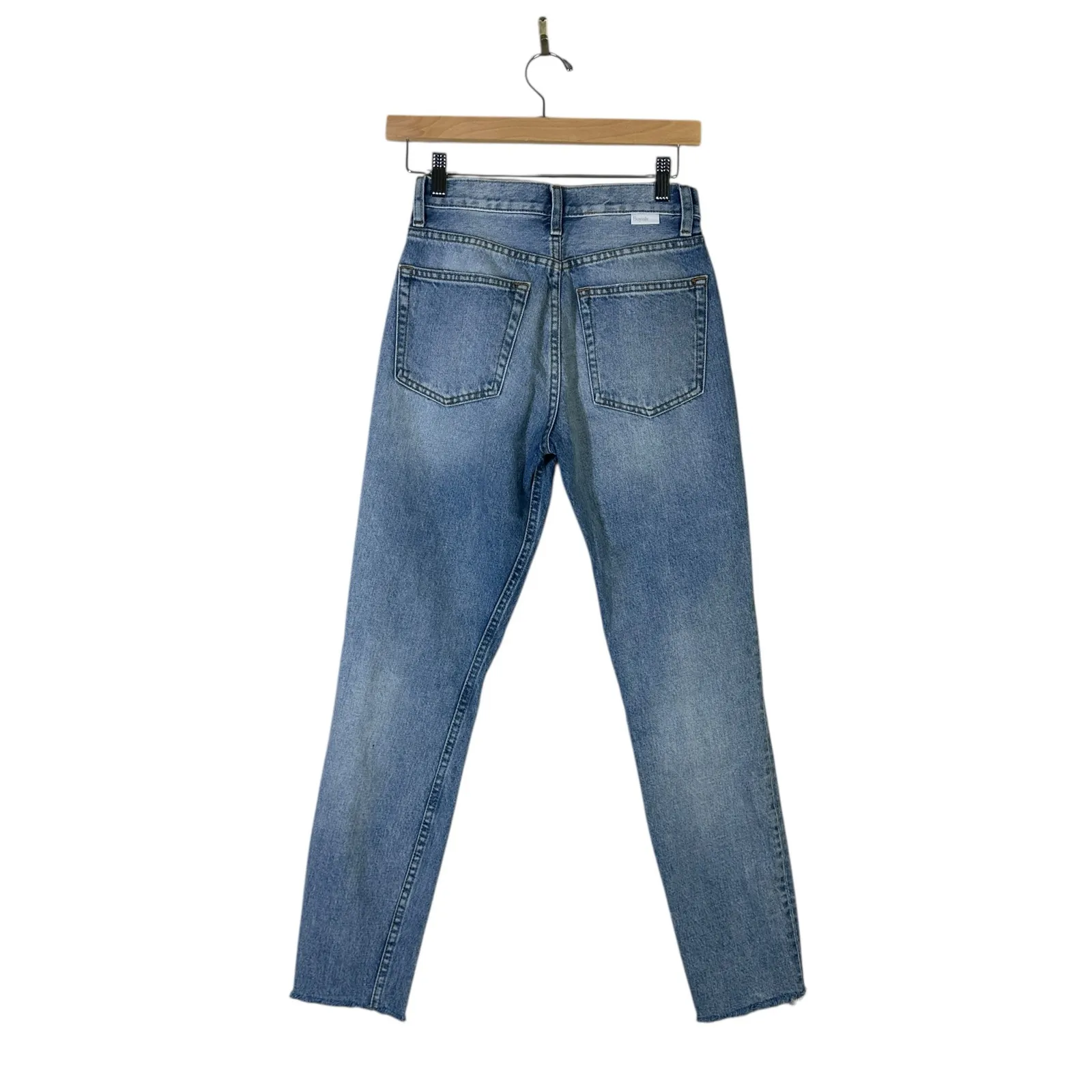 Boyish Billy Jeans in Taxi Driver Womens 27 Distressed Raw Hem High Rise Casual Blue - Image 7