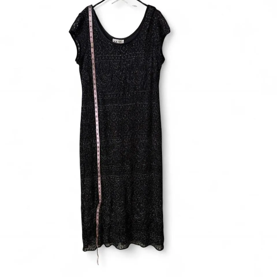 Vintage‎ Floor Length Dress Black Size 18 - Image 8