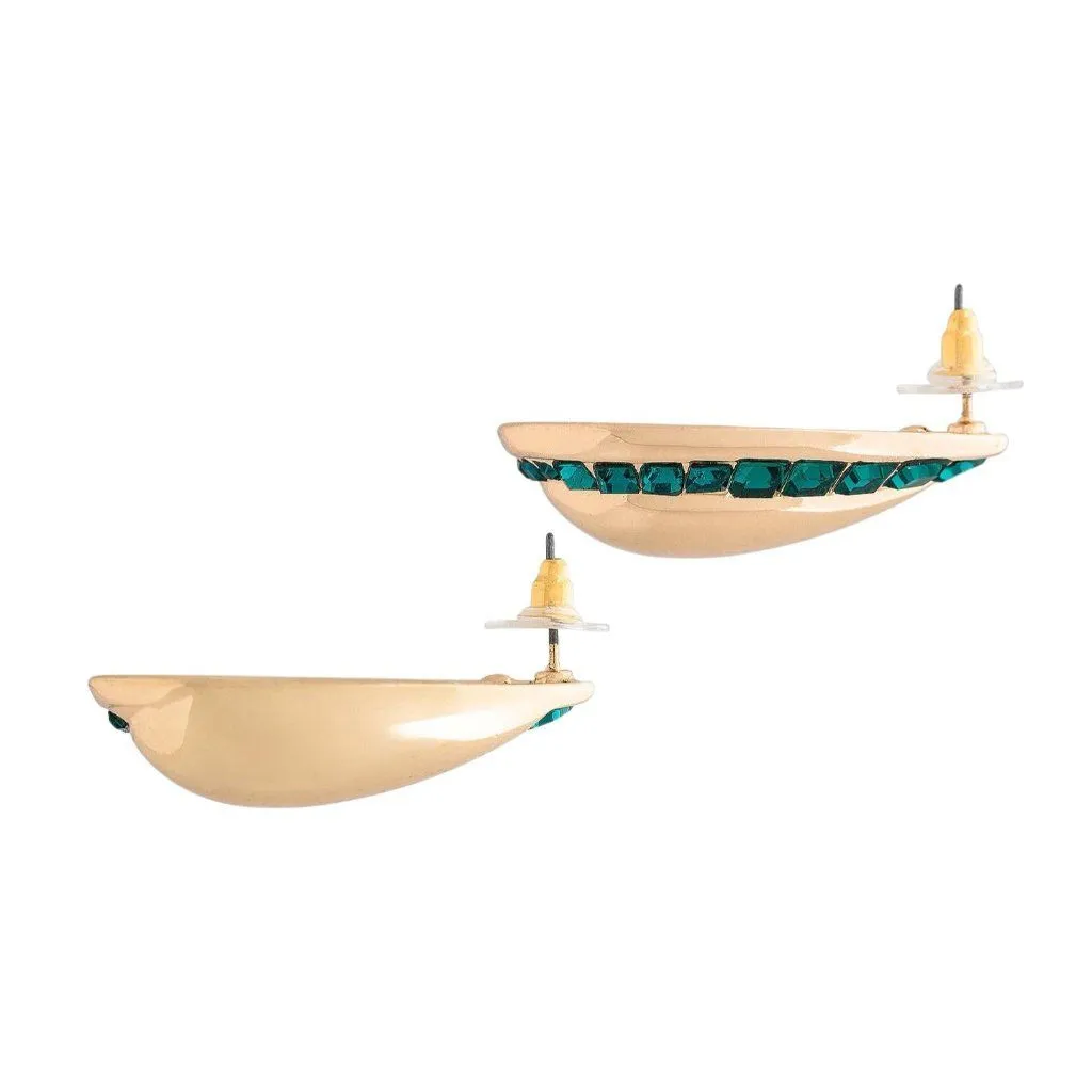 8 Other Reasons Teardrop Earrings in Gold & Green One Size New Womens - Image 2