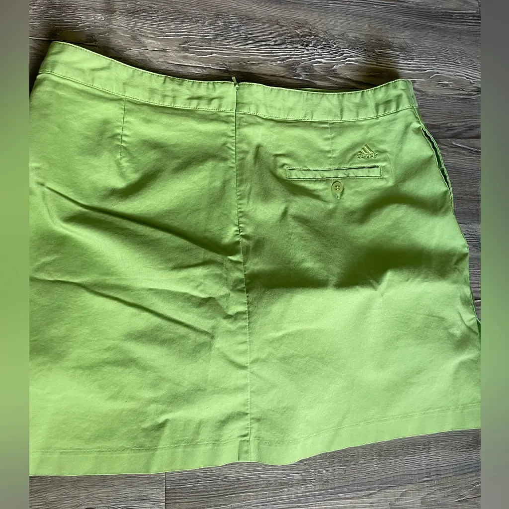 Adidas Lime Green Stretch Skirt - Image 2